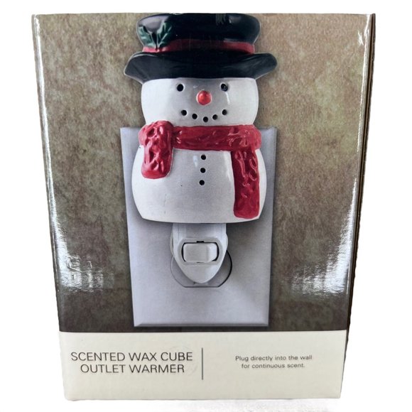Sonoma Snowman Outlet Wax Cube Warmer Kohl's Electric Christmas Holiday Winter - Picture 2 of 4